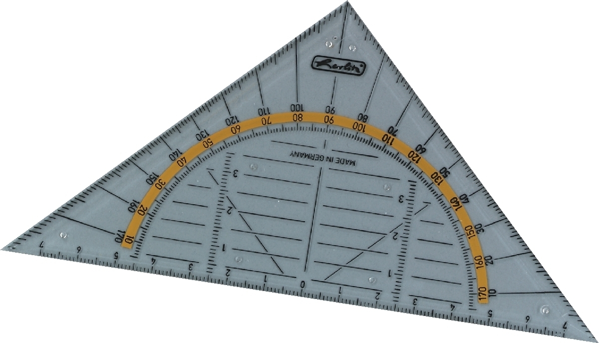 herlitz Geometrie-Dreieck klein transparent Image