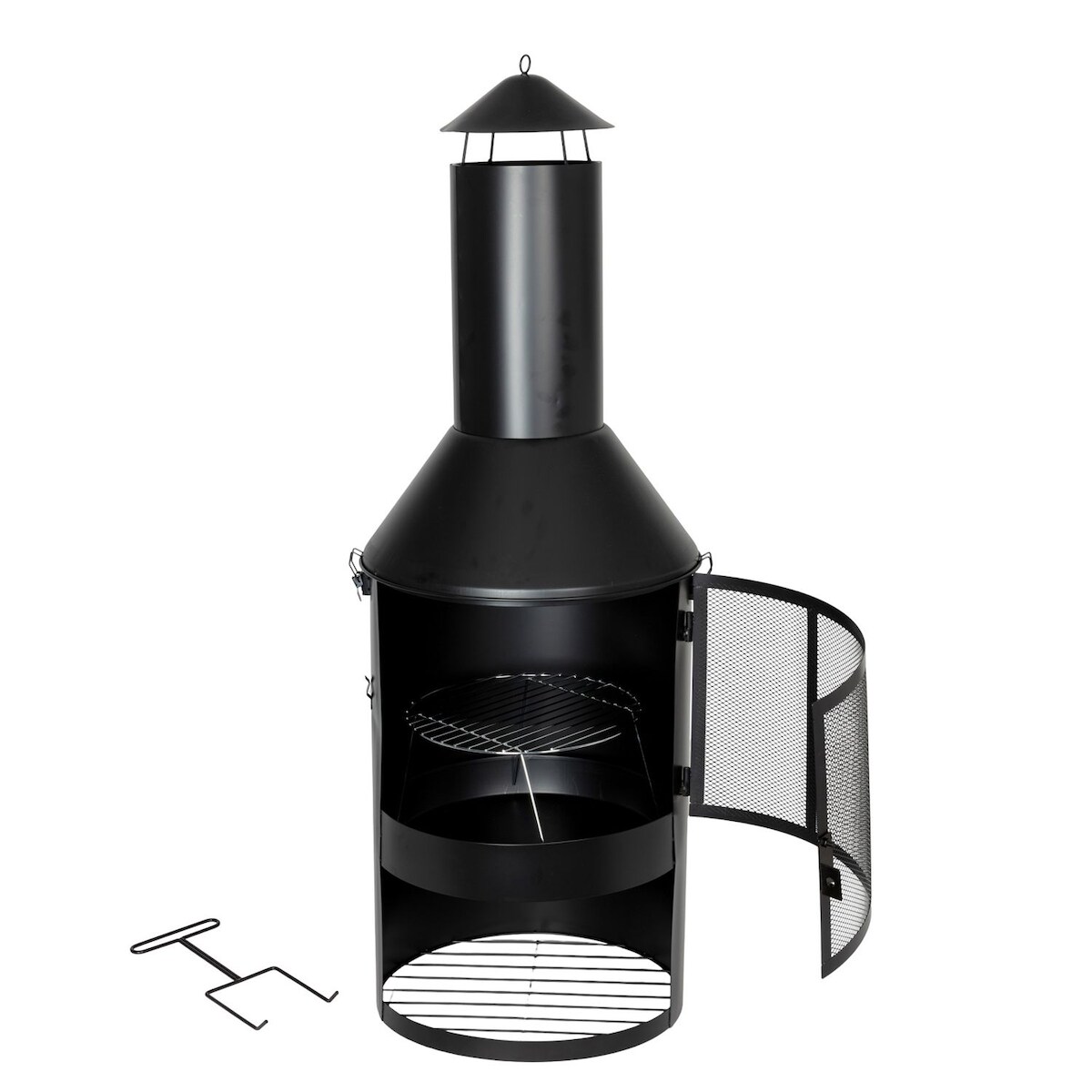 BURI Garten- und Terrassenkamin Gartengrill Gartenkamin Feuerstelle Grill Grillrost Image