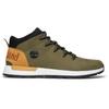 Schnürboots TIMBERLAND "SPRINT TREKKERMID LACE UP SNEAKER", Gr. 41,5, grün (dunkelgrün), Leder, Synthetik, sportlich, Schuhe, Winterschuhe, Sneakerboots, Winterboots