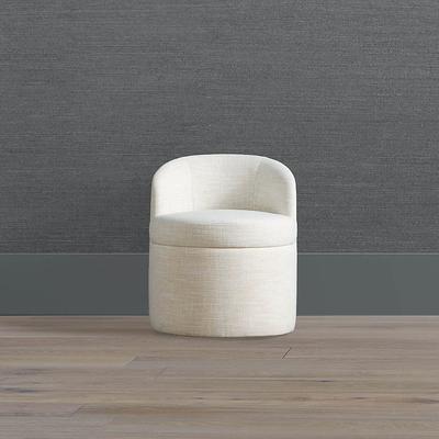 Betty Vanity Stool - Ivory Linen Parks Performance - Frontgate