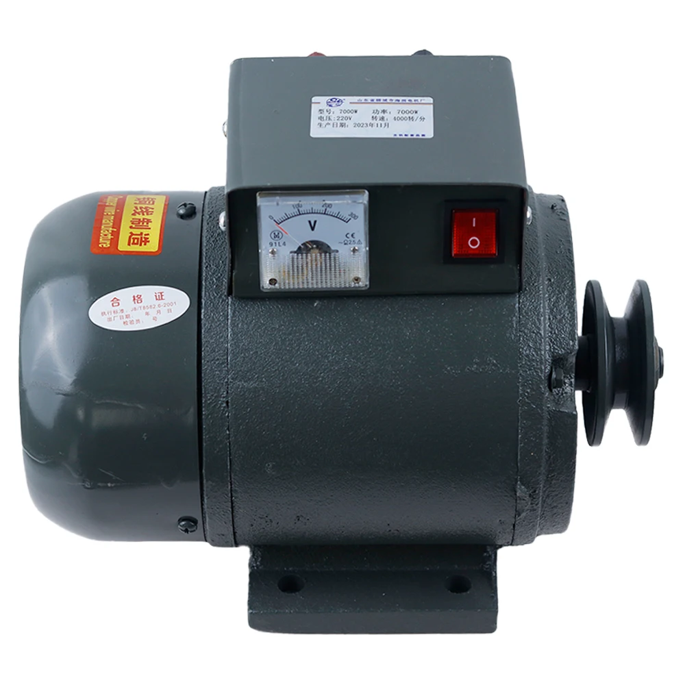 220 V 3,5 kW/5 kW/7 kW leistungsstarker kleiner Generator, Heimbeleuchtung, Permanentmagnet, bürstenlos, mit Druckregler, feiner Kupferdrahtkern Image