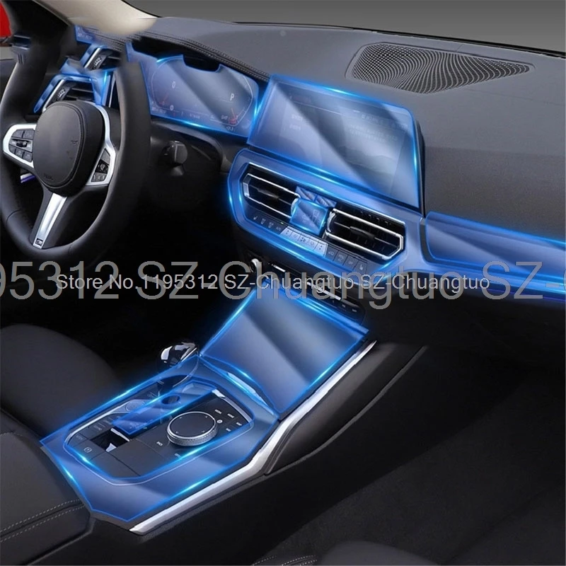 TPU-Schutzfolie für BMW G20 G21 Serie 3, Auto 2019–2022, Auto-GPS-Navigationsinstrument, LCD-Bildschirm, kratzfestes Zubehör