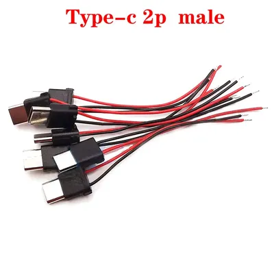 1–5 Stück C-Typ 2-poliger wasserdichter USB-Stecker mit Direktkompressions-Stecker für Powerbank Image