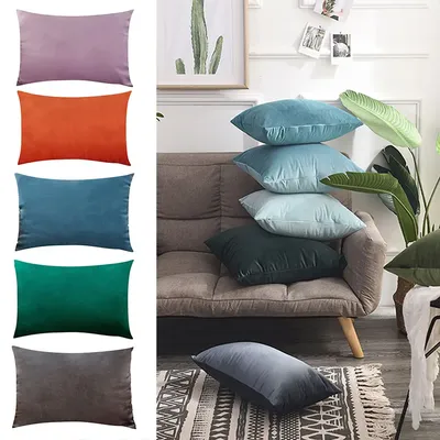 Candy Colors 30x50 Kissenbezug für Sofa, Wohnzimmer, ultraweicher Samt-Kissenbezug, Schlafzimmer, Image