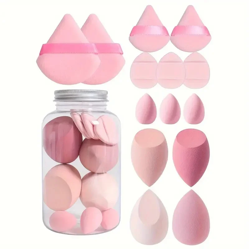 12/14 Stück Make-up-Schwamm Beauty Egg Kosmetik-Puderquaste Foundation-Schwämme Puderquaste Damen Make-up-Zubehör Schminkwerkzeug