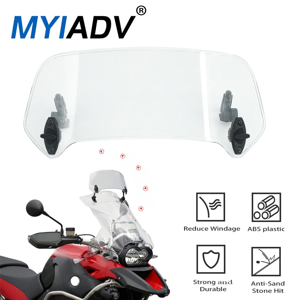 Für bmw r1250gs r1200gs r1300gs für yamaha für suzuki motorrad windschutz scheibe windschutz scheibe klemm variabler spoiler luftab weiser Image