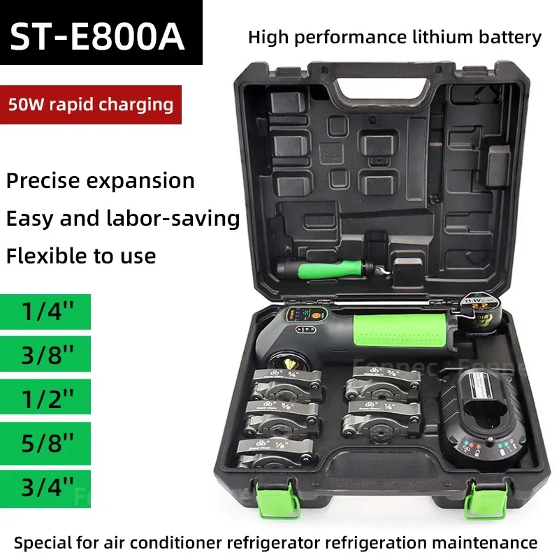 Kupferrohr-Expander DSZH ST-E800A Lithium-Batterie Rohraxpander Bördelwerkzeug Klimaanlage Kupferrohr-Erweiterungswerkzeug Image