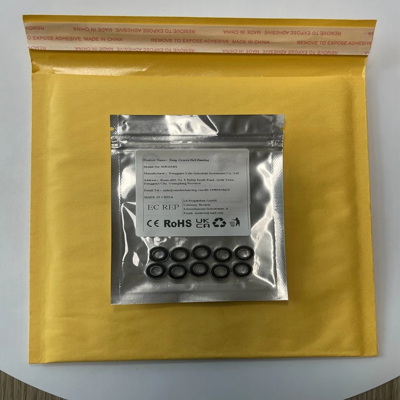 10PCS MR115RS Lager ABEC-7 5x11x4mm Hobby Elektrische RC Auto Lkw MR115 RS 2RS Kugellager MR115-2RS Schwarz Versiegelt