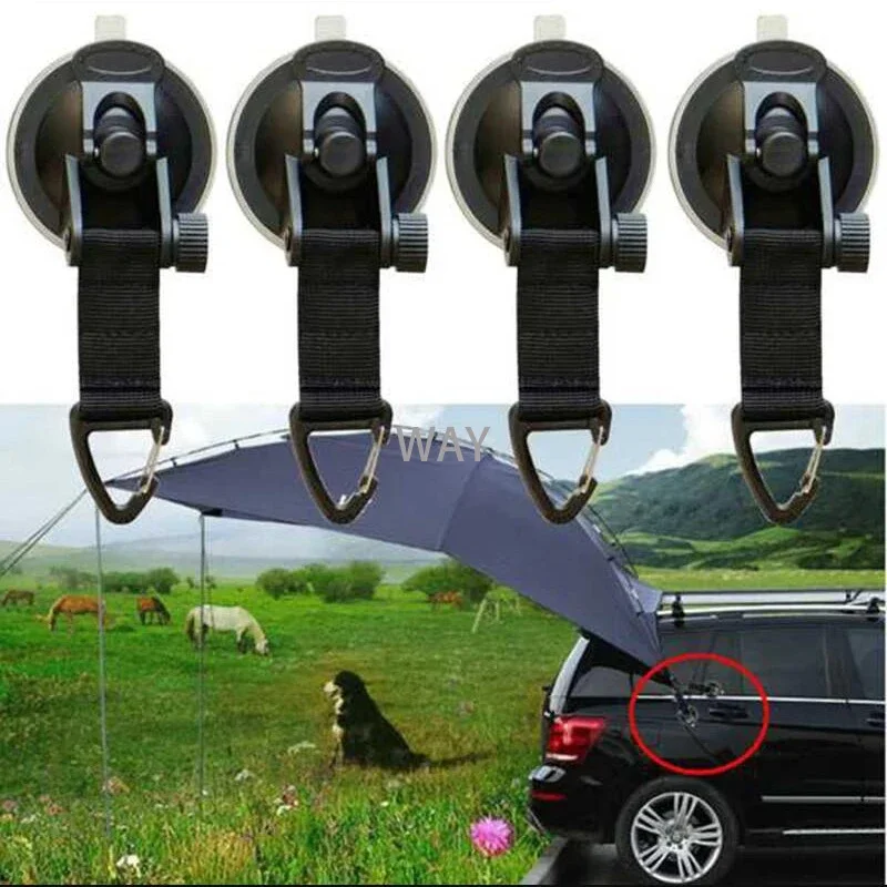 Starkes Auto Vakuum Saugnapf Anker Outdoor Zelt Sicherung Haken schwere Bindung Camping Baldachin Markise Plane Karabiner Image