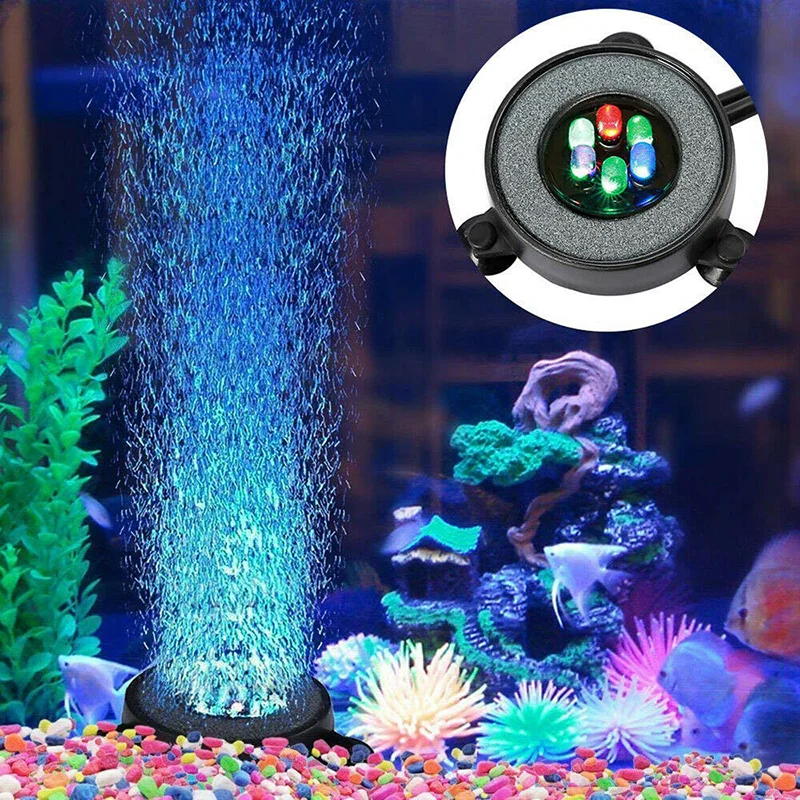 Tauch unterwasser Aquarium Licht Farbwechsel LED Luft Licht Aquarium Luftblase 6 Stück Lampe machen Sauerstoff für Aquarium