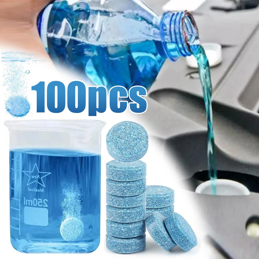 5/100 stücke Feste Reiniger Auto Windschutzscheibe Reiniger Brause Tablet Auto Wischer Glas Feste Reinigung Konzentrierte Tabletten Waschmittel Image