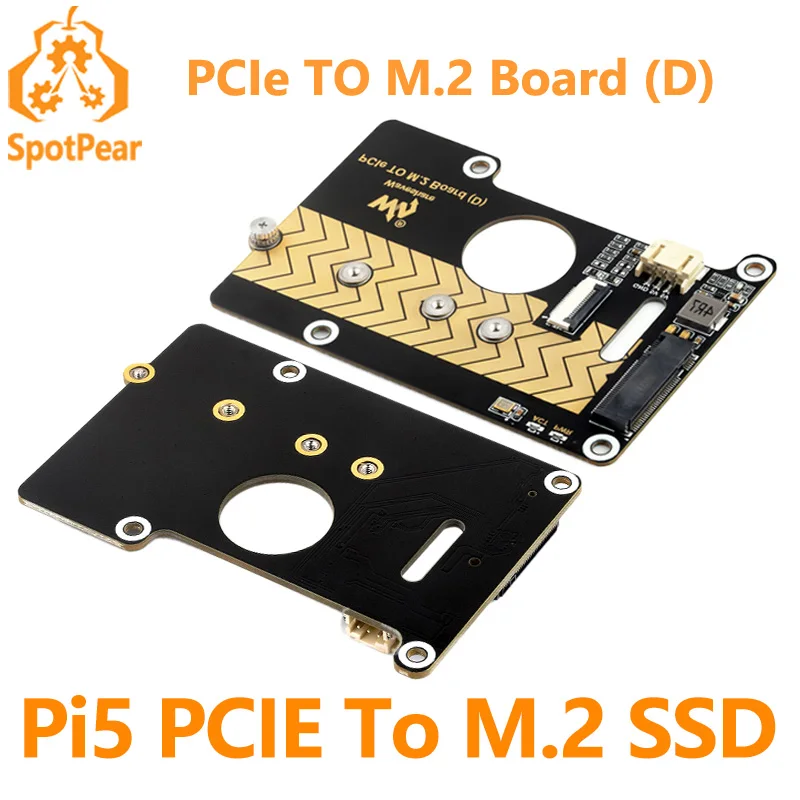 Himbeer pi 5 pcie bis m.2 nvme ssd adapter board (d) hut Pi5-2280-2242-2230 für pi5 Image