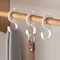 5pcs Windproof Hooks S Shaped Multi-purpose Wardrobe Closet Hook Household Card Position S-hook Ring