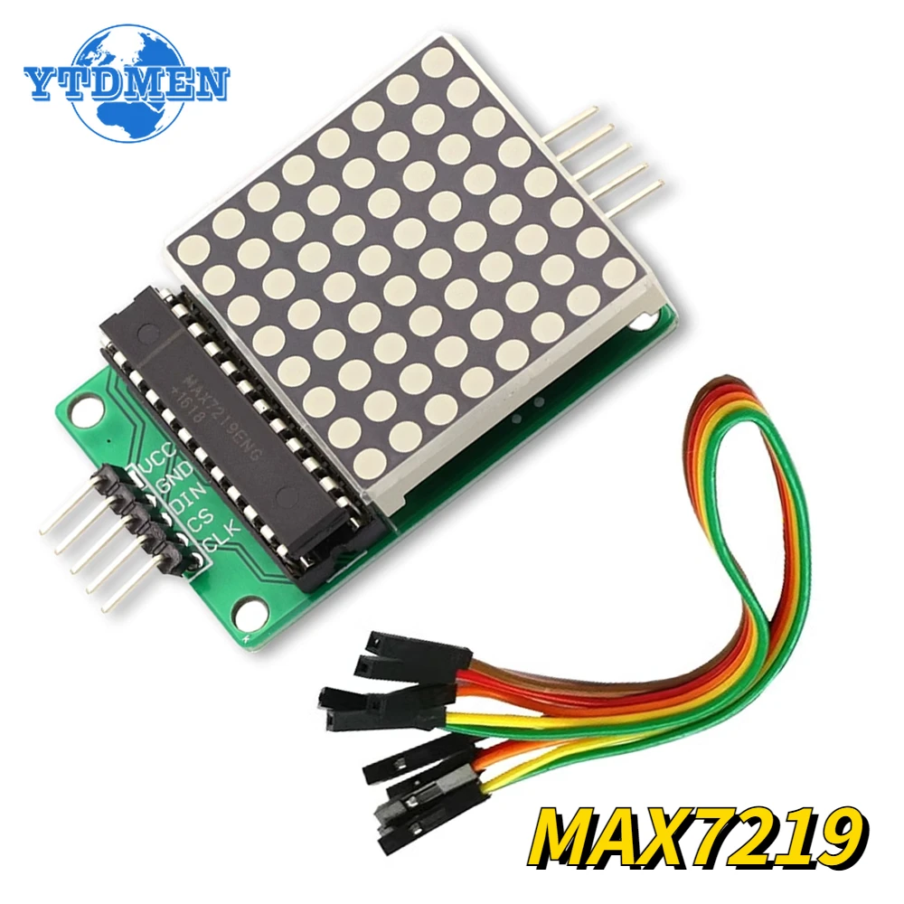 1PCS MAX7219 Dot LED Matrix Modul 8*8 MCU Steuermodul für Arduino 5V Schnittstelle Ausgang Eingang Gemeinsame kathode Image