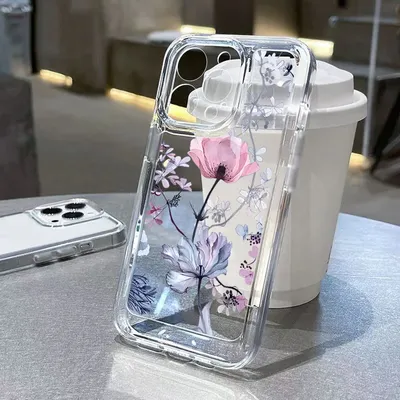 Transparent Palm Tree Leaves Flower Shockproof Phone Case For Xiaomi Redmi Note 14 13 12 Pro Plus 12S 11S 11 10S Redmi 13C Cover