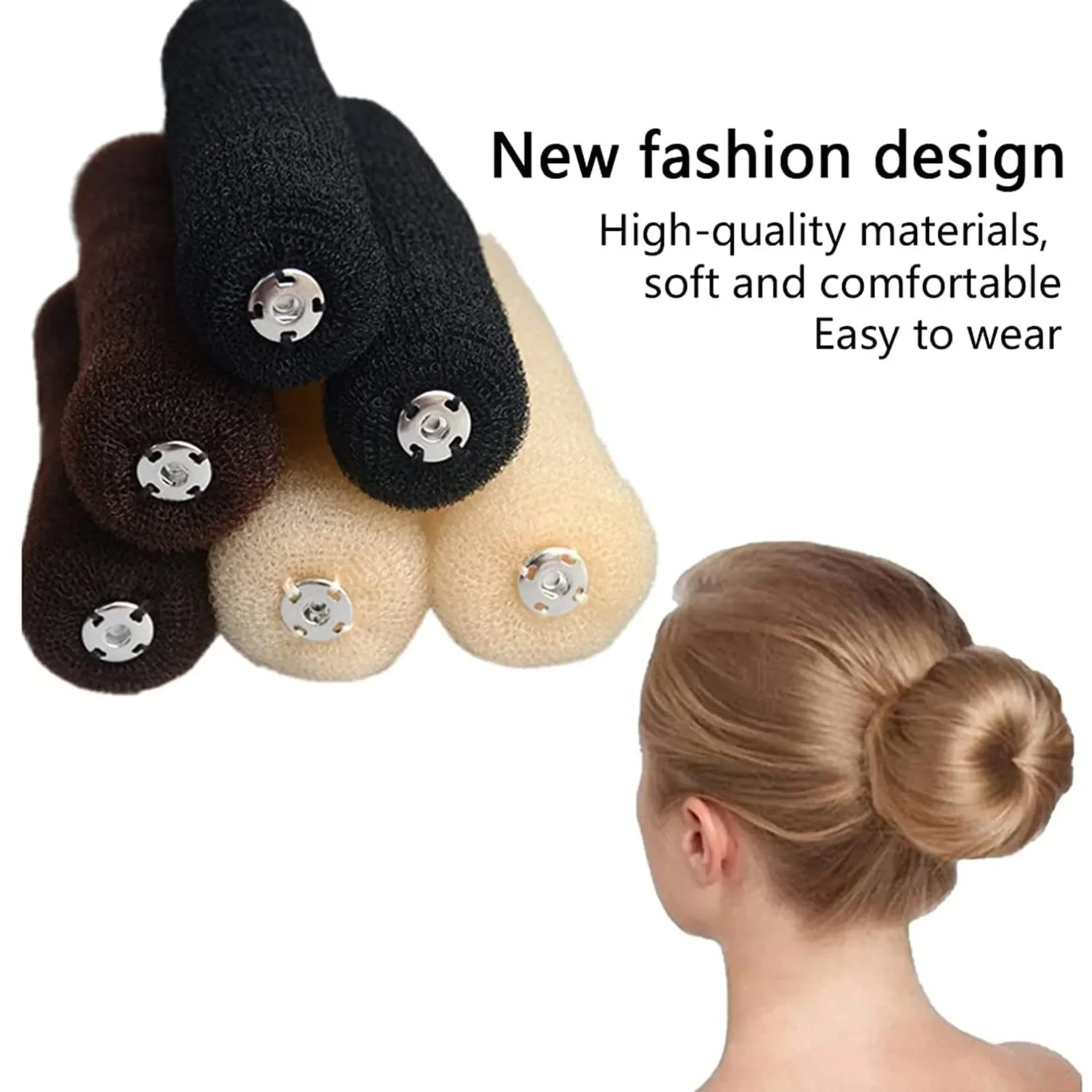 Mode Haar Brötchen Hersteller Donut Magic Foam Schwamm einfach großen Ring Haars tyling Werkzeuge Frisur Haarschmuck für Mädchen Frauen Image