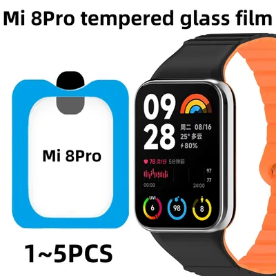 Displayschutzfolie aus gehärtetem Glas für Xiaomi Mi Band 8 Pro, vollständige Abdeckung, ultraklare Image