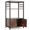 Costway 3-Tier Kitchen Baker’s Rack with Cabinet and 2 Open Shelves-Brown