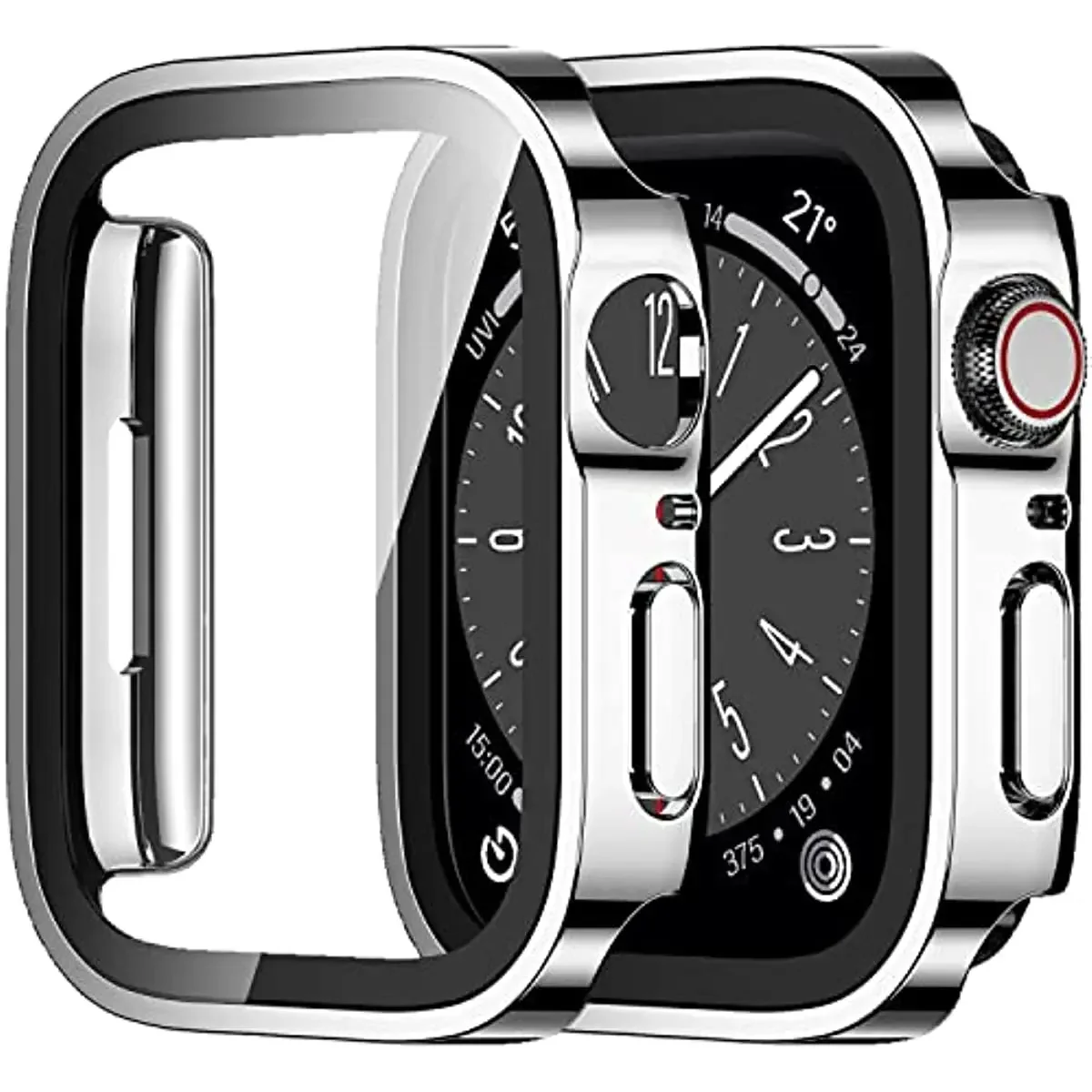Wasserdichtes Gehäuse für Apple Watch 7, 8, 9, 45 mm, 41 mm, Displayschutzfolie, Glas + Abdeckung, Stoßstange, gehärtet, iWatch 5 SE 6, 44 mm, 40 mm, Zubehör Image