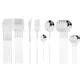 Set di stoviglie in acciaio inossidabile 24 pezzi forchetta da cucina cucchiaio coltello Set di posate per la cena Set di posate occidentali in argento bianco