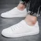 2024 Summer New Breathable White Shoes Men's Shoes Korean Casual Leather Shoes Men's Sneakers