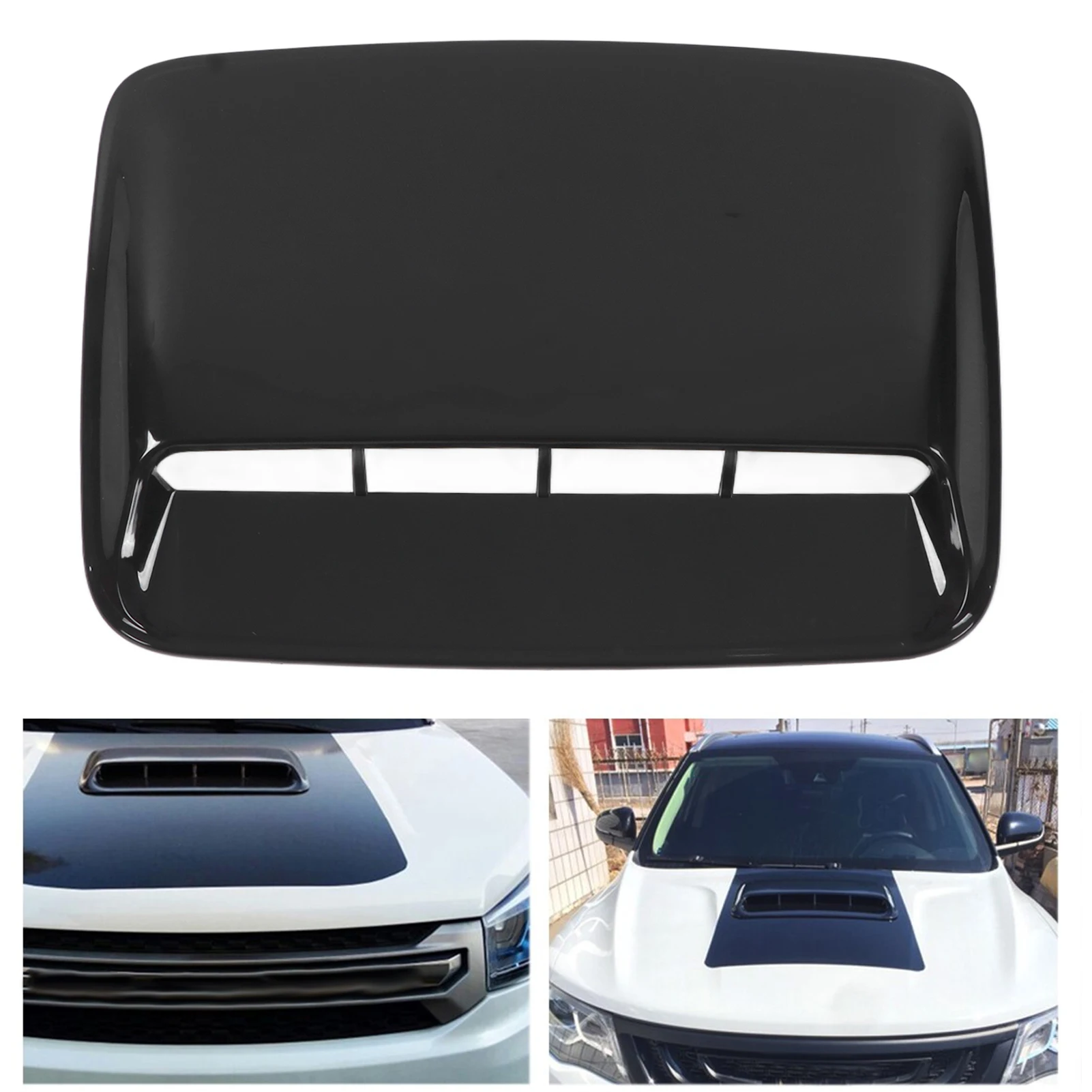 Coperchio della presa d'aria del cofano del motore coperchio del cofano dell'auto in ABS nero lucido universale per la modifica dell'auto ricambi Auto