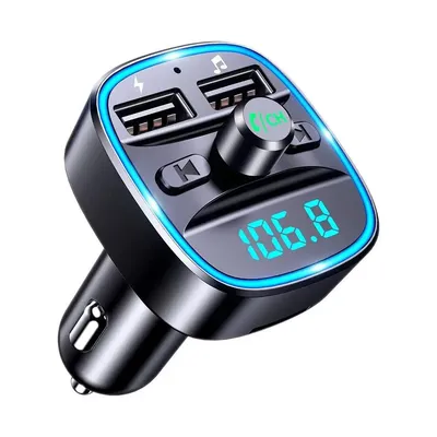Bluetooth 5,0 Dual-USB-Anschluss Aufladen Freis prec heinrich tung blau LED-Licht Schnell ladung FM Image