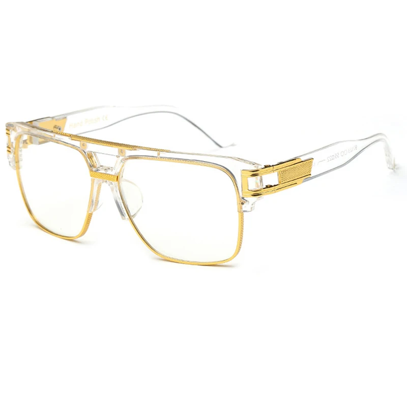 Luxusmarke quadratische Brille Rahmen neue Frauen Männer Mode übergroße klare Linse Anti Blaulicht Brillen fassungen Optik Rahmen Image