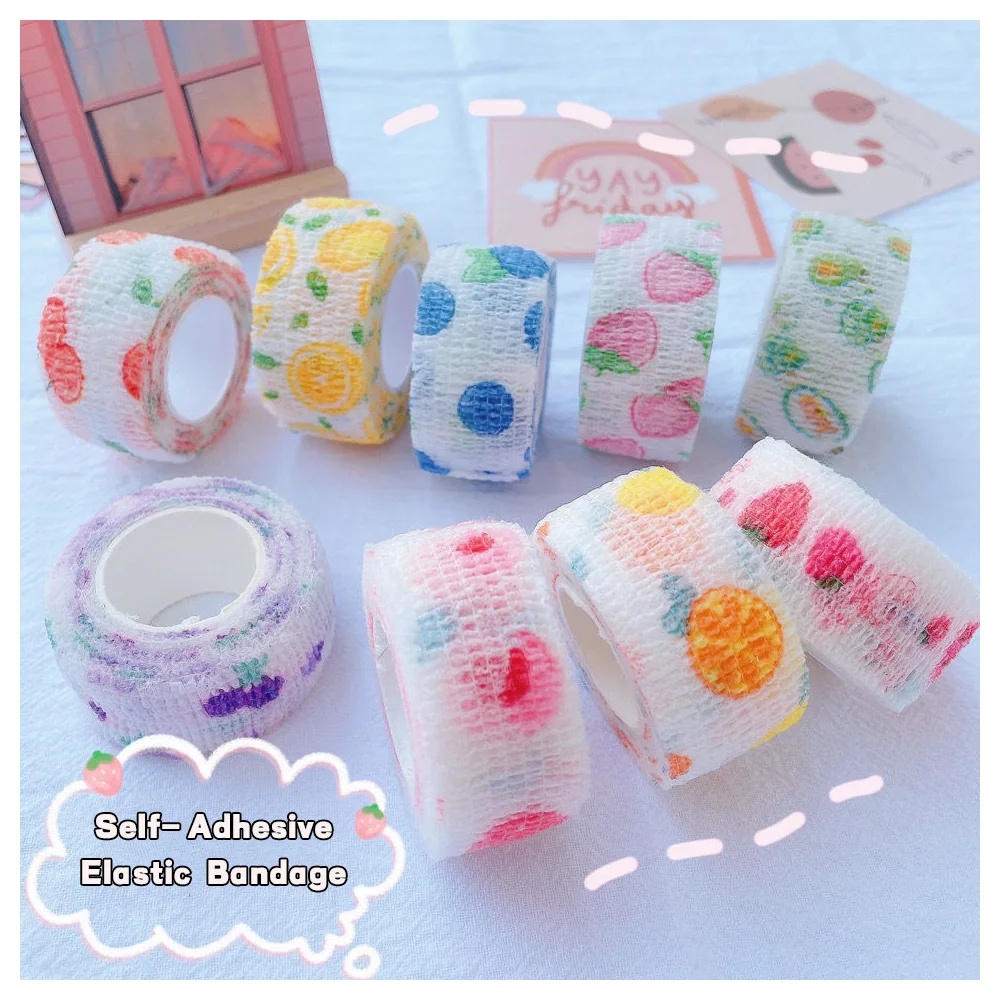 5 Teile/los 2,5 cm Breite Bunte Athletische Wrap Band Selbstklebende Elastische Bandage Hansaplast Sport Schutz Handgelenk Finger Knöchel Image