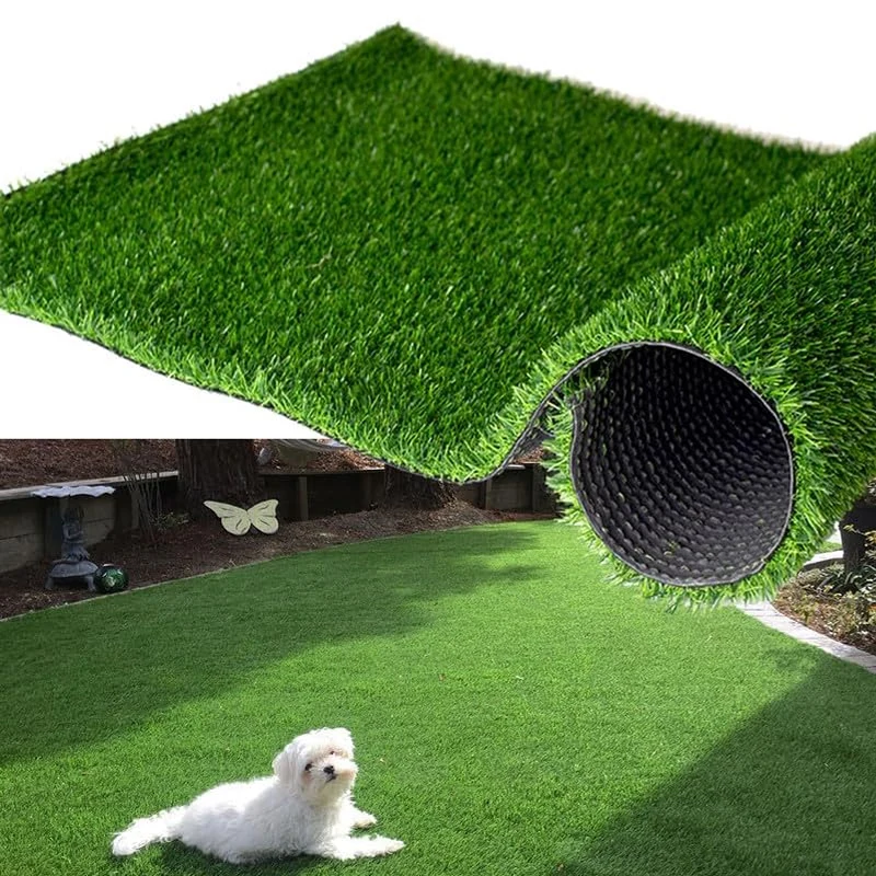 Kunstrasen-Rasen-Teppich, gefälschtes Gras, künstlicher dicker Outdoor-Teppich, synthetische Matte, Astroturf für Hunde, Garten, Rasen, Landschaft, Balkon Image