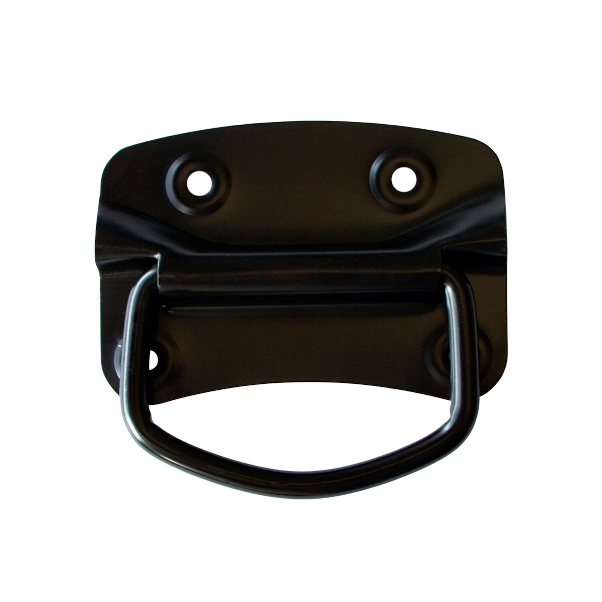 PRIOstahl Kistengriff Griff 1 Stück Schwarz 100 x 70mm + Befestigungsschrauben aus Stahl für Truhen Image