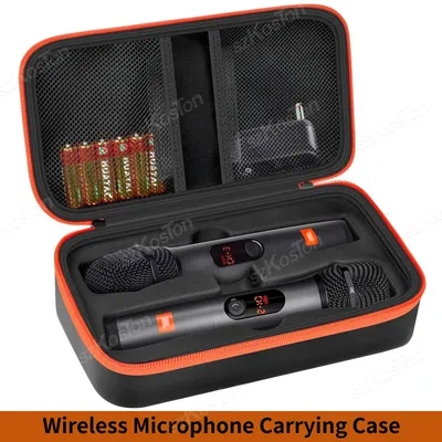 Wireless Microphone Case for JBL Wireless Two Microphone System Universal Handheld Dual Mic Travel