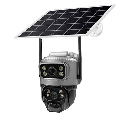 Dual Lens 4G Camera Solar PIR Human Detection Night Vision Waterproof Security Video IP Camara 8MP 4K Battery CCTV Monitor