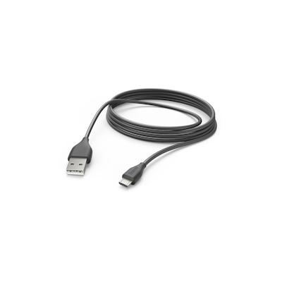 Hama 00201588 USB Kabel 3 m USB 2.0 USB A Micro-USB B Schwarz Image