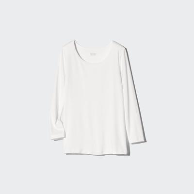 Uniqlo - Heattech Scoop Neck T-Shirt - White - 5-6Y