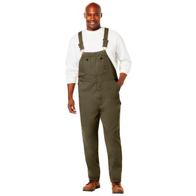 Men's Big & Tall Boulder Creek™ Denim Overalls by Boulder Creek in Deep Olive (Size 52 40)