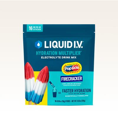 Liquid I.V.® Popsicle Firecracker Hydration Multiplier® (16 Pack) - Hydrating Powdered Electrolyte Drink Mix Packets