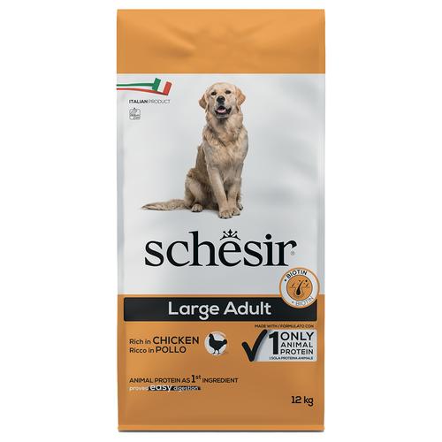 12kg Schesir Dog Large Adult mit Huhn Hundefutter trocken