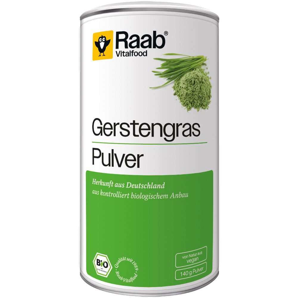 Raab Vitalfood Gerstengras Bio Pulver 140 g Puder Image