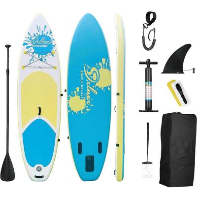 Inflatable Blow Up Stand-Up Paddle Board with Accessories & Backpack for All Skill Levels Adults & Youth, Surf Control