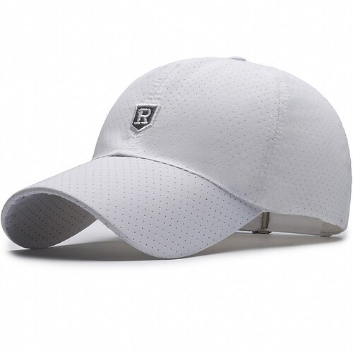 Herren Cap Basecap Sonnenhut Kappe Schwarz Weiß Polyester Modisch Brautkleider schlicht Strasse Täglich Glatt Einstellbar Sonnenschutz Atmungsaktiv Image