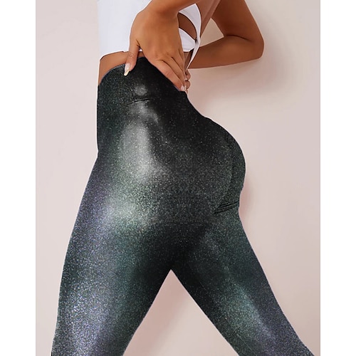 Disco-Leggings, Po-Lifting, Bauchkontrolle, Po-Lift, hohe Taille, Yogahosen, Fitness, Fitnessstudio, Workout, Leggings, Untertei