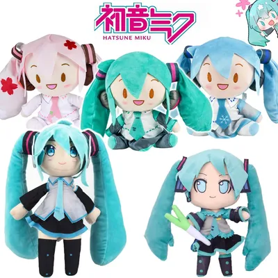 Cartoon 20-29cm Hatsune Miku Plush Doll Toy Anime sakura Miku snow Miku Character Kawaii Sitting posture Fufu Kid Christmas Gift