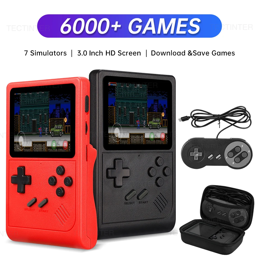GB300 3.0 Inch Built-in 6000 Game Video Game Console retro Handheld portable Game Player For SF/SFC/GB/GBA Support AV Output