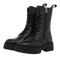 Hugo Boots & Stiefeletten - Kris LaceUpBoot - Gr. 41 (EU) - in Schwarz - für Damen - aus Textil & Textil & Synthetisches Material & Leder