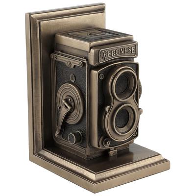 Veronese Design 7.3 H Vintage Camera Bookend Cold Cast Bronze