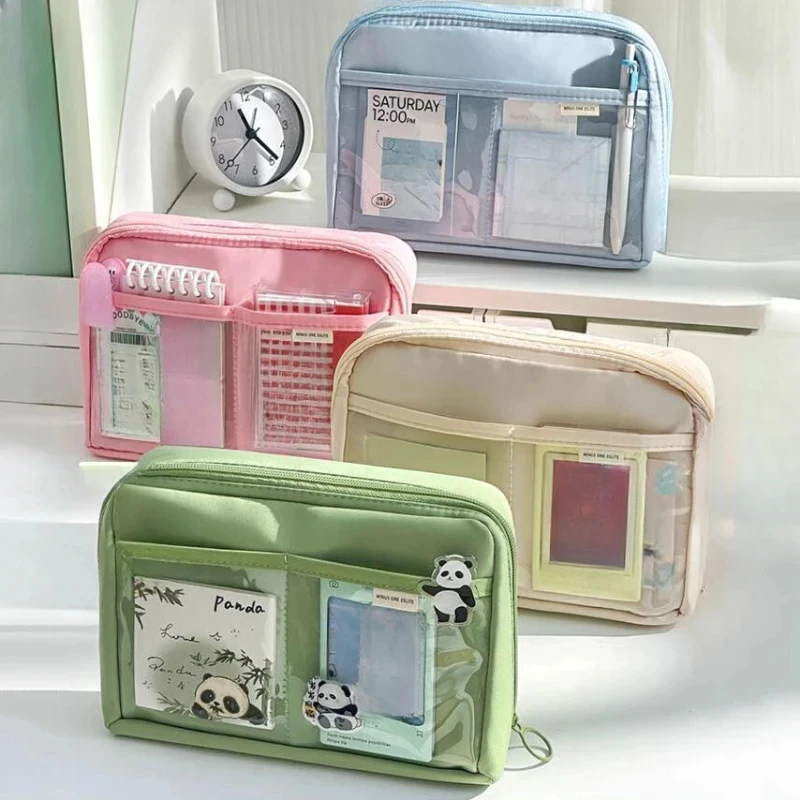 Kreative einziehbare Feder mäppchen Schule Briefpapier Aufbewahrung tasche kawaii einfarbige Stift hülle niedliche Stift halter Geschenke für Kinder Stift Tasche Image