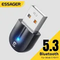 Essager Adattatore USB Bluetooth Dongle Bluetooth 5.3 per PC Altoparlante portatile Ricevitore audio