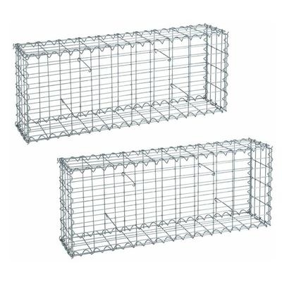 Gabione Spiralgabione Steinkorb 100x40x20 cm 2er Set Draht Wand Gitter Metall Image