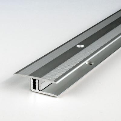 Bergangsprofil Aluminium eloxiert Silber Breite 33 mm Höhe 7 - 15 mm Länge 1000 mm Gebohrt